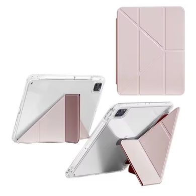 Силіконовий чохол-книжка з тримачем для стілуса STR Liuli 4 Origami Cover for iPad Pro 12.9 (2018-2022) | Air 13 (2024) - Pink