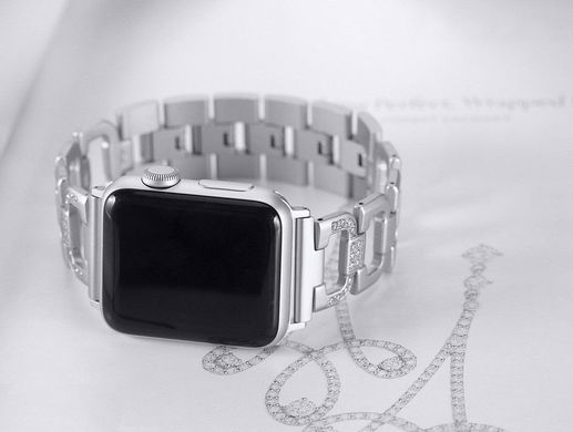 Ремінець для Apple Watch 38/40/41 mm (Series SE/7/6/5/4/3/2/1) STR Bling Band - Black, ціна | Фото