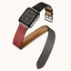 Кожаный ремешок STR Hermes Single Tour для Apple Watch 42/44/45 mm - Noir/Brique/Etain, цена | Фото 3