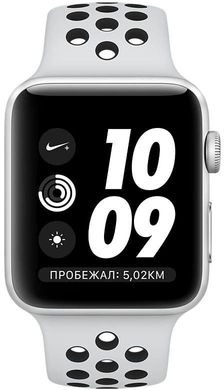 Apple Watch Nike+ Series 3 GPS 42mm Silver Aluminum with Pure Platinum/BlackSport Band (MQL32), ціна | Фото