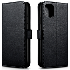 Чехол-книжка iCarer Nappa Wallet Case for iPhone 11 - Black (RIX1104), цена | Фото