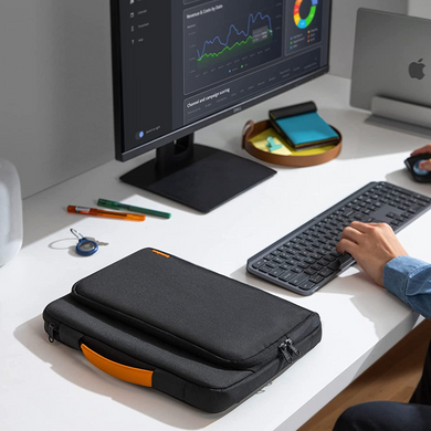 Противоударный чехол-сумка Tomtoc Laptop Briefcase for MacBook Pro 16 (2019) / Pro 16 (2021) M1 / Pro 15 (2016-2019) / Pro Retina 15 (2012-2015) - Black, цена | Фото