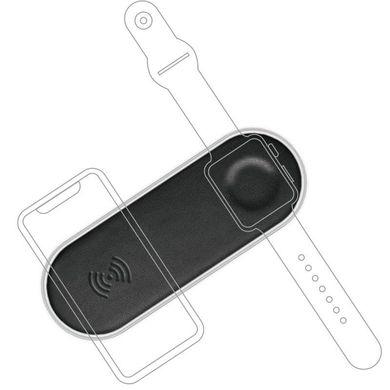Бездротовий зарядний пристрій WIWU Dual Wireless Charger (QC320) Black, ціна | Фото