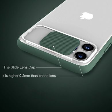 Чехол с защитой камеры MIC Clear Slide Camera для iPhone 11 - Green, цена | Фото