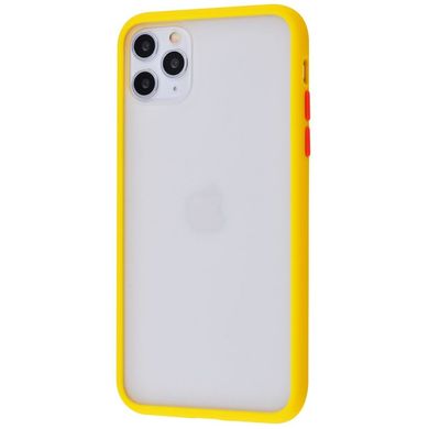 Матовый противоударный чехол MIC Matte Color Case for iPhone 11 - Dark blue/yellow, цена | Фото