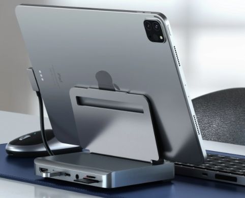 Хаб Satechi Aluminum Stand Hub Space Grey for iPad Pro (ST-TCSHIPM), цена | Фото