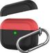 Силиконовый чехол с карабином MIC для Apple AirPods Pro - чёрный, красный, цена | Фото 1