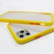 Матовий протиударний чохол MIC Matte Color Case for iPhone 11 - Dark blue/yellow, ціна | Фото 2