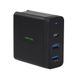Зарядное устройство JINYA 60W USB-C Wall Charger Travel Plugs (Type-C PD Port / 2xUSB-A 15W) - Black (JA5012), цена | Фото 1