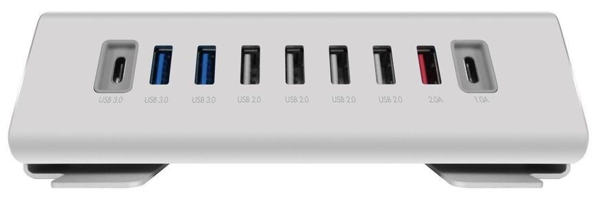 Хаб Macally для USB-A 3.0 порта на 2 USB-C 3.1 порта / 3 порта USB-А 3.0 / 4 порта USB-А 2.0 (всего 9 портов), алюминий (TRIHUB9-EU), цена | Фото