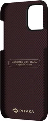 Чехол Pitaka MagEZ Case Plain Black/Red for iPhone 12 Pro (KI1204P), цена | Фото