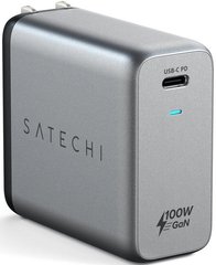 Зарядное устройство Satechi 100W USB-C PD Wall Charger Space Gray (ST-UC100WSM-EU), цена | Фото
