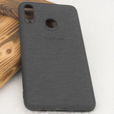 TPU чехол Textile Logo для Samsung Galaxy A20s - Черный, цена | Фото