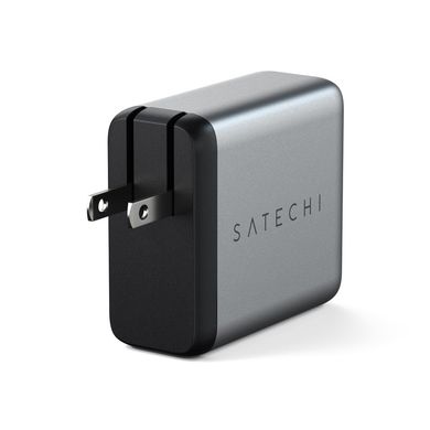 Зарядний пристрій Satechi 100W USB-C PD Wall Charger Space Gray (ST-UC100WSM-EU), ціна | Фото