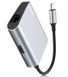 Переходник Baseus Enjoyment series Type-C to RJ45+USB3.0 HUB Adapter - Gray, цена | Фото 1