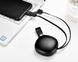 Кабель iCarer Real Leather Retractable 2 in 1 Charging Cable (Micro+Lighting) - Khaki, цена | Фото 3