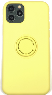 Чохол із кільцем-тримачем MIC Ring Holder для IPhone 11 Pro - Yellow, ціна | Фото