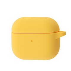 Чехол с карабином STR Silicone Case with Carabiner for AirPods 3 - Yellow, цена | Фото