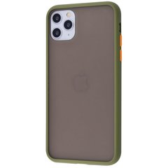 Матовый противоударный чехол STR Matte Color Case for iPhone 12/12 Pro - Dark green/orange, цена | Фото