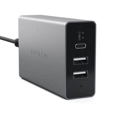 Зарядний пристрій Satechi USB-C 40W Travel Charger Space Gray (ST-ACCAM), ціна | Фото
