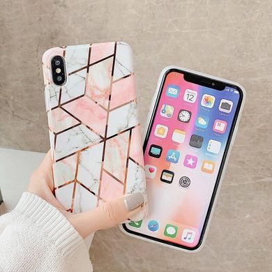 Чехол STR Geometric Marble для iPhone 7/8/SE (2020) - Pink/Gray, цена | Фото