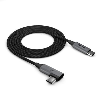 Кабель JINYA Type-C 100W Cable (2m; 480Mbps) - Black (JA5009), цена | Фото