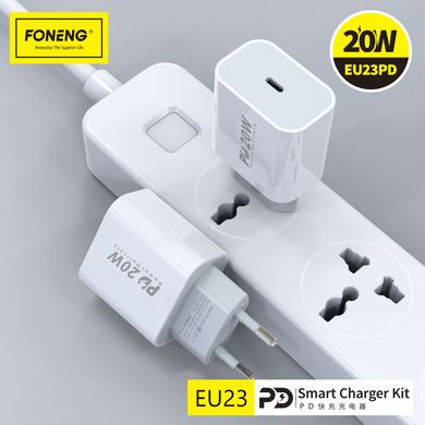Зарядное устройство FONENG EU23 (PD / 20W) - White, цена | Фото