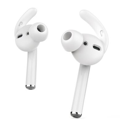Вакуумные силиконовые держатели для Apple AirPods AHASTYLE Vacuum Silicone Ear Hooks for Apple AirPods - White (AHA-01400-WHT), цена | Фото