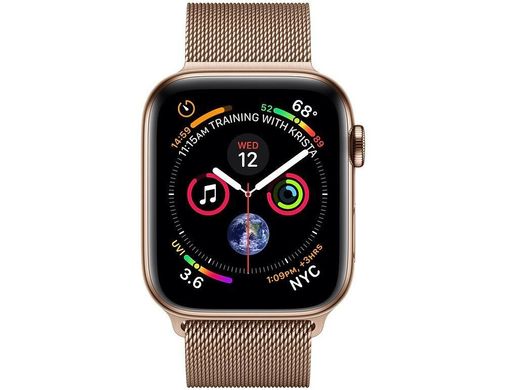 Apple Watch Series 4 (GPS+Cellular) 40mm Gold Stainless Steel Case With Gold Milanese Loop (MTUT2), ціна | Фото