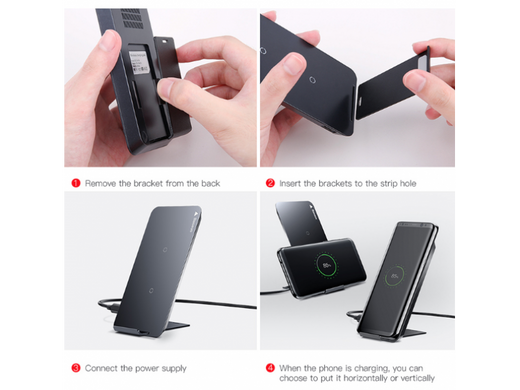 Беспроводная зарядка Baseus Wireless Charging Pad for iPhone X - Black (00-00020421), цена | Фото