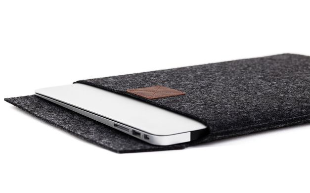 Войлочный чехол-конверт Gmakin для MacBook Pro 13 (2016-2022) | Air 13 (2018-2020) - Black (GM17-13New), цена | Фото