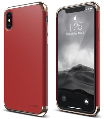 Elago Empire Case Chrome Rose Gold/Red for iPhone X (ES8EM-RGDRD), цена | Фото
