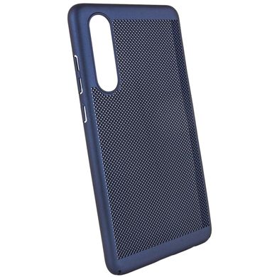Ультратонкий дышащий чехол Grid case для Huawei P30 - Темно-синий, цена | Фото