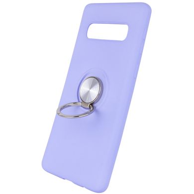 TPU чохол Summer ColorRing під магнітний тримач для Samsung Galaxy S10 - Салатовий, ціна | Фото