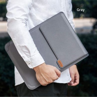 Кожаный чехол-конверт с подставкой Nillkin Versatile Laptop Sleeve for MacBook 16" - Gray, цена | Фото
