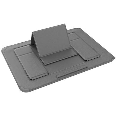 Шкіряний чохол-конверт з підставкою Nillkin Versatile Laptop Sleeve for MacBook 16" - Gray, ціна | Фото