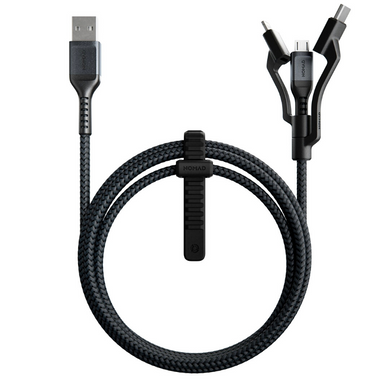 Кабель Nomad Universal Cable 3 in 1 Black (1.5 m) (NM0191AB00), ціна | Фото