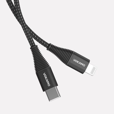 Vokamo Luxlink Cable USB-C to Lightning Gray (1.2 m) (VKM20056), цена | Фото