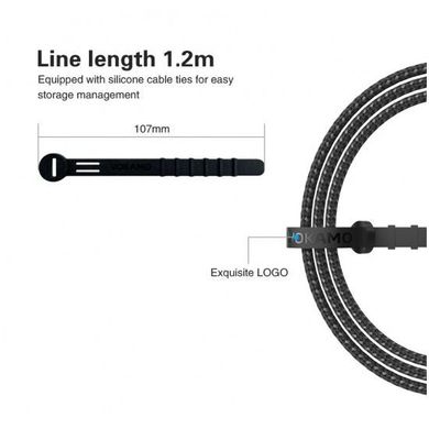 Vokamo Luxlink Cable USB-C to Lightning Gray (1.2 m) (VKM20056), цена | Фото