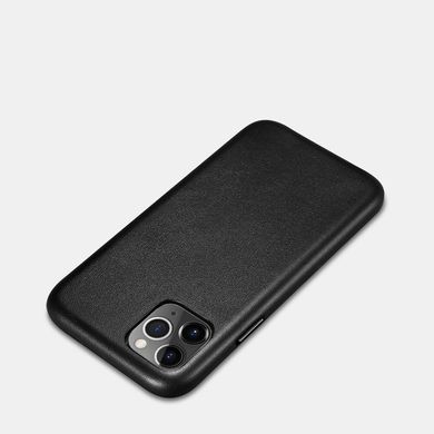 Кожаный чехол iCarer Original Real Leather Back Cover for iPhone 11 Pro Max - Black (RIX1120), цена | Фото