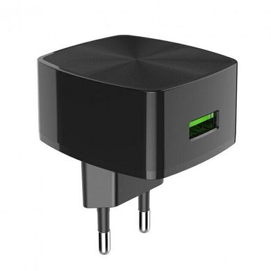 Мережевий зарядний пристрій HOCO C70A Cutting Edge QC3.0 1USB - Black, ціна | Фото