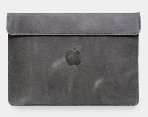 Шкіряний чохол ручної роботи INCARNE KLOUZ для MacBook Air 13 (2018-2020) / Pro 13 (2016-2020) - Чорний, ціна | Фото