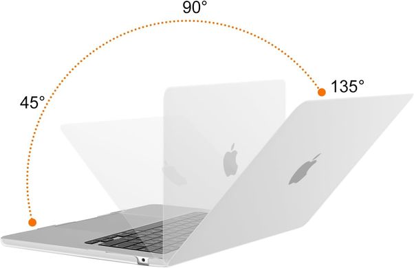 Пластиковий матовий чохол-накладка STR Matte Hard Shell Case for MacBook Air 15 (2023-2024) М2/М3 - Frost
