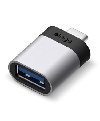 Адаптер Elago Mini Aluminum USB-C to USB-A Adapter Silver (2 Set) (EADP-ALUSBC-SL-2P), ціна | Фото