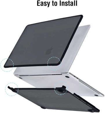 Пластиковая накладка c силиконовым бампером STR Dual Color Hard Case for MacBook Air 15 (2023-2024) М2/М3 - Black/Black
