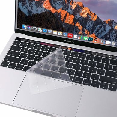 Накладка на клавиатуру STR для MacBook Pro 13/15 (2016-2019) - Прозрачная US (c TouchBar), цена | Фото