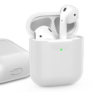 Чехол для Apple AirPods AHASTYLE Silicone Case for Apple AirPods - White (AHA-01020-WHT), цена | Фото