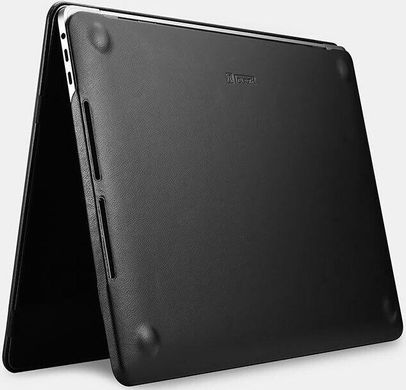 Кожаный чехол-накладка iCarer Microfiber Slim Series for MacBook Air 13.6 (2022-2024) M2/М3 - Black, цена | Фото