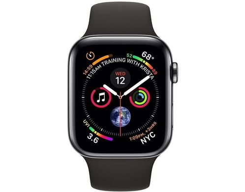 Apple Watch Series 4 (GPS+Cellular) 40mm Gold Stainless Steel Case With Stone Sport Band (MTUR2), ціна | Фото