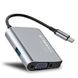 Переходник Baseus Enjoyment series Type-C to VGA+ USB 3.0 HUB Adapter - Gray, цена | Фото 6
